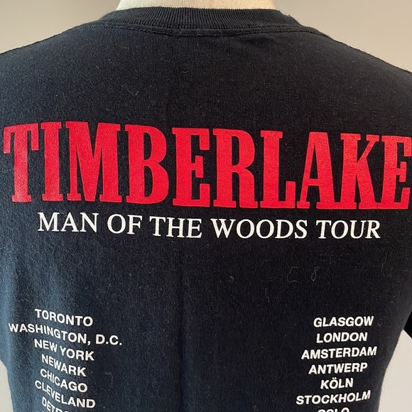 JUSTIN TIMBERLAKE ‘MEN OF THE WOODS’ concert tour T shirt  size Small - Picture 1 of 9